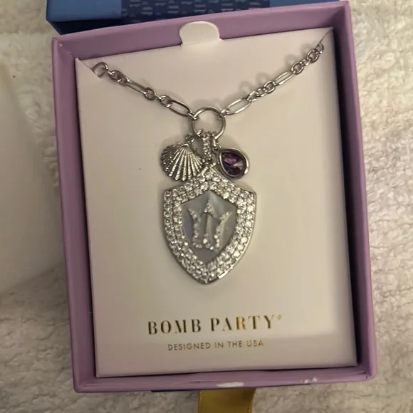 Atlantis Trident Necklace with Purple Stone by Bomb Party - Picture 3 of 3